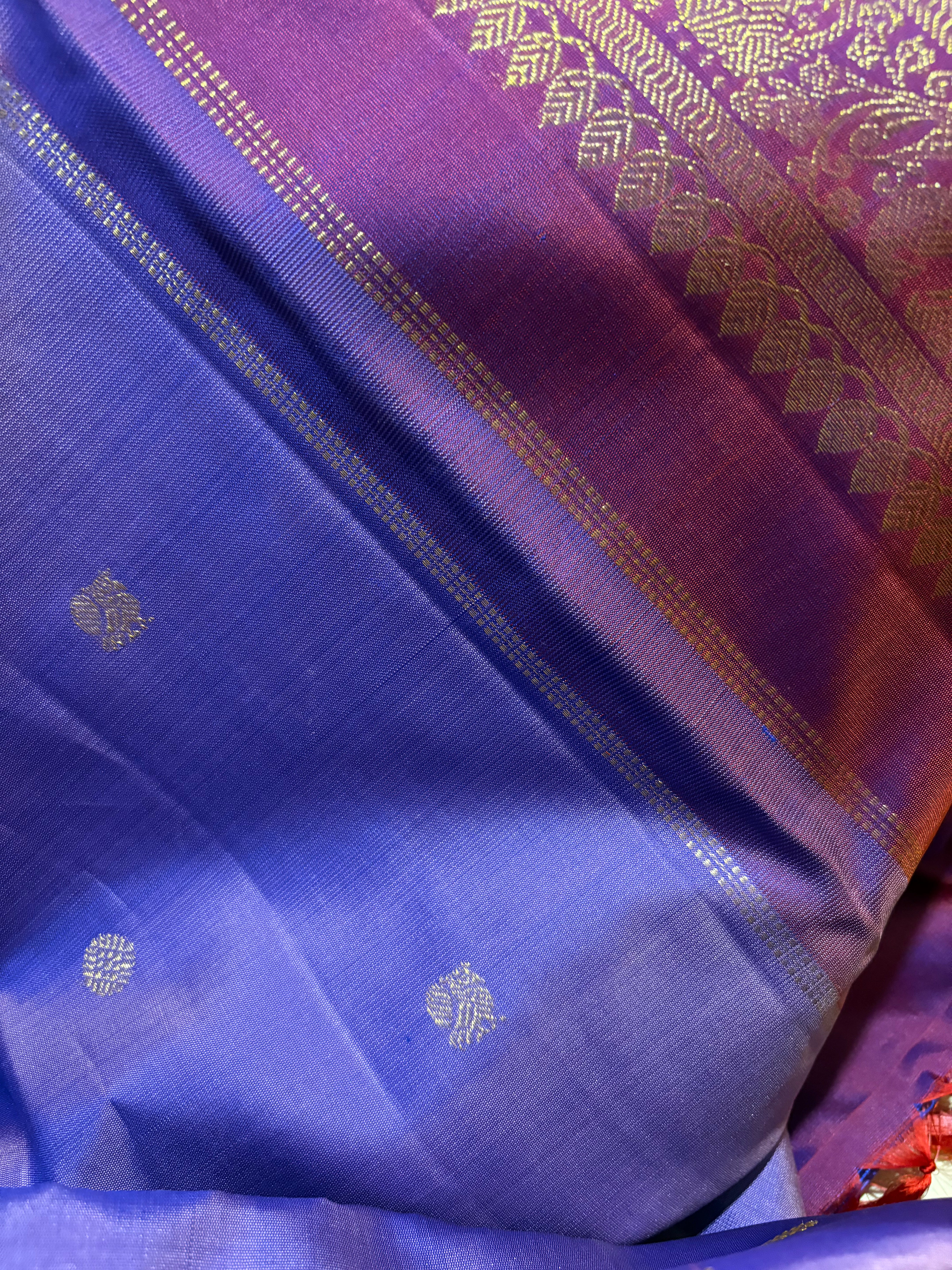 Lavender Kanjivaram Silk Saree with Small Purple Border- RK0550
