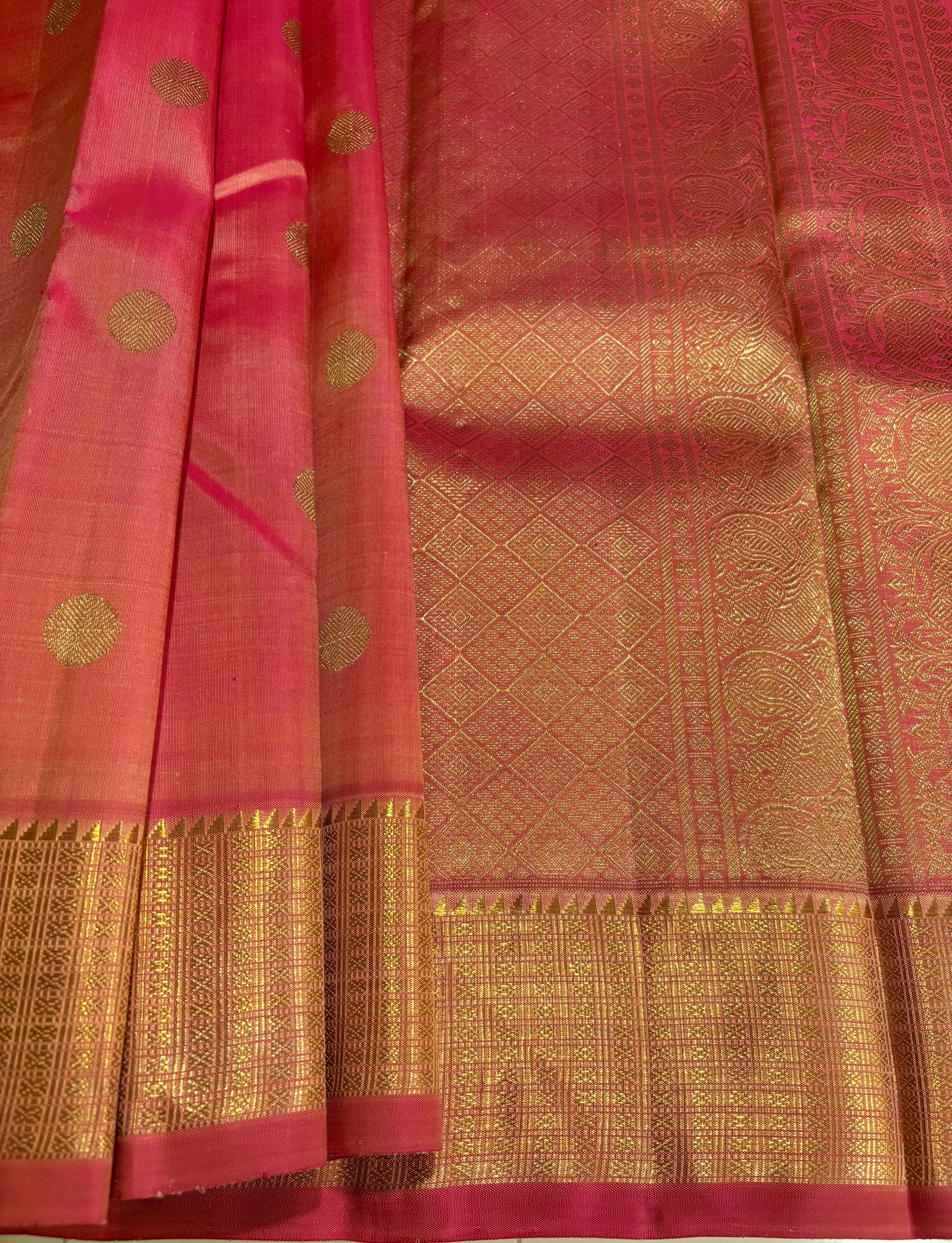 Kanagambaram monotone Handloom kanjivaram silks - RK0168