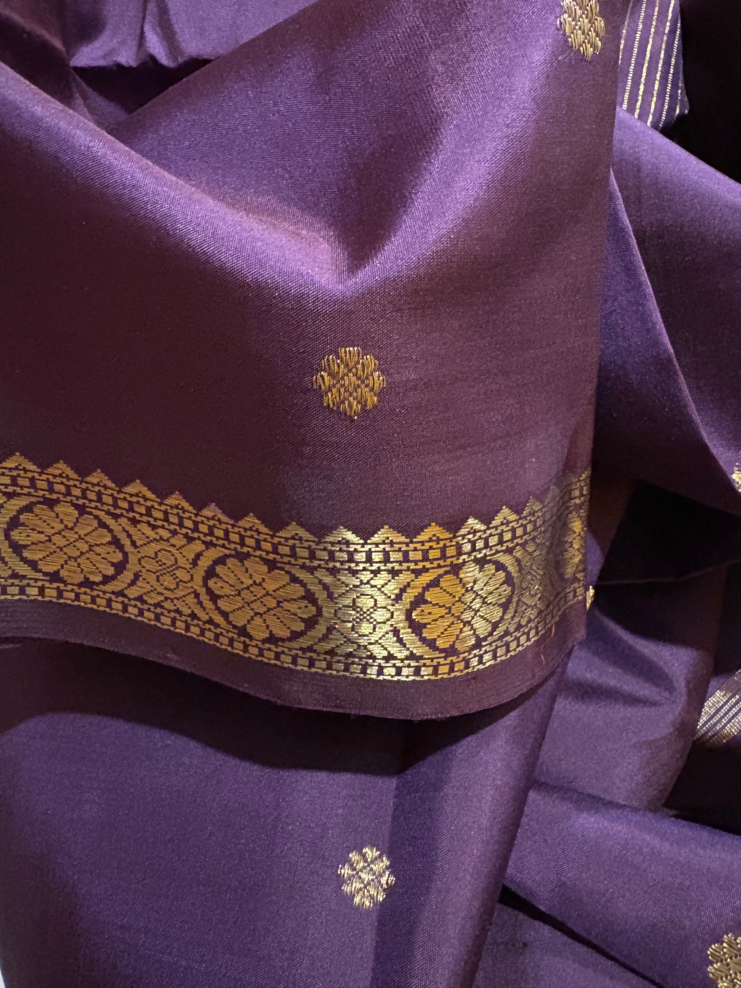 Naghapazha colour monotone Handloom kanjivaram Silk Saree - RK0455