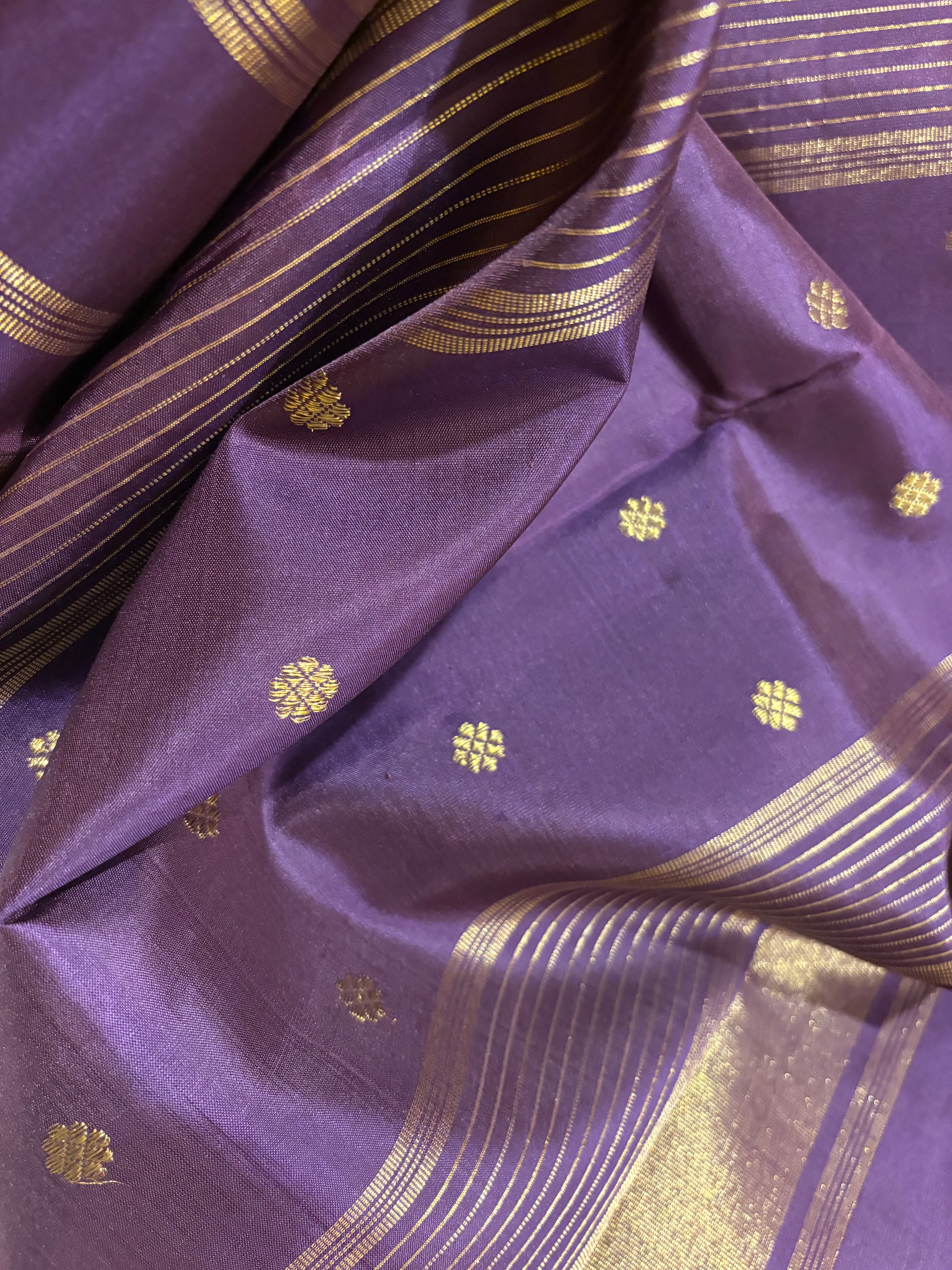 Naghapazha colour monotone Handloom kanjivaram Silk Saree - RK0455