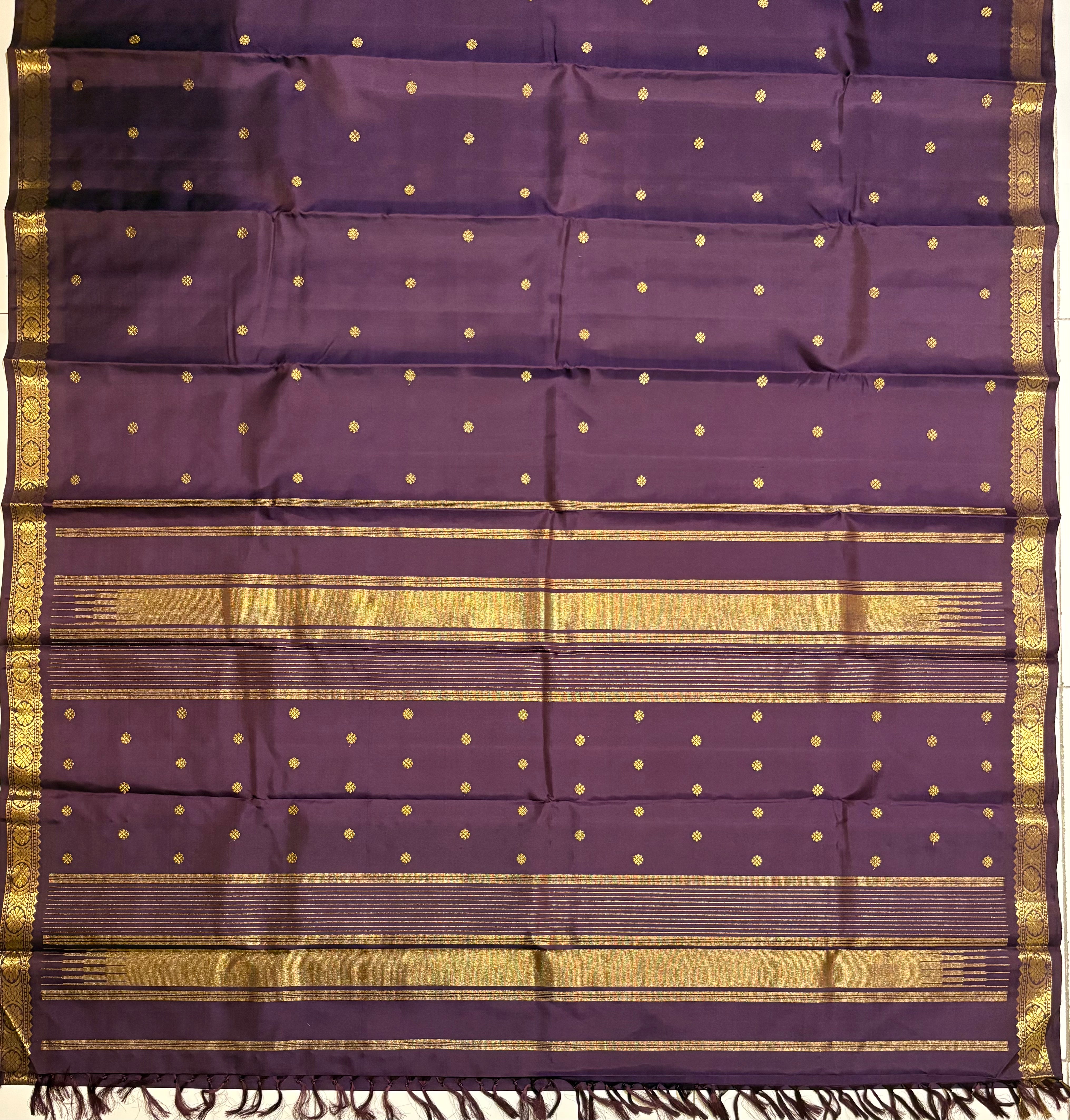 Naghapazha colour monotone Handloom kanjivaram Silk Saree - RK0455