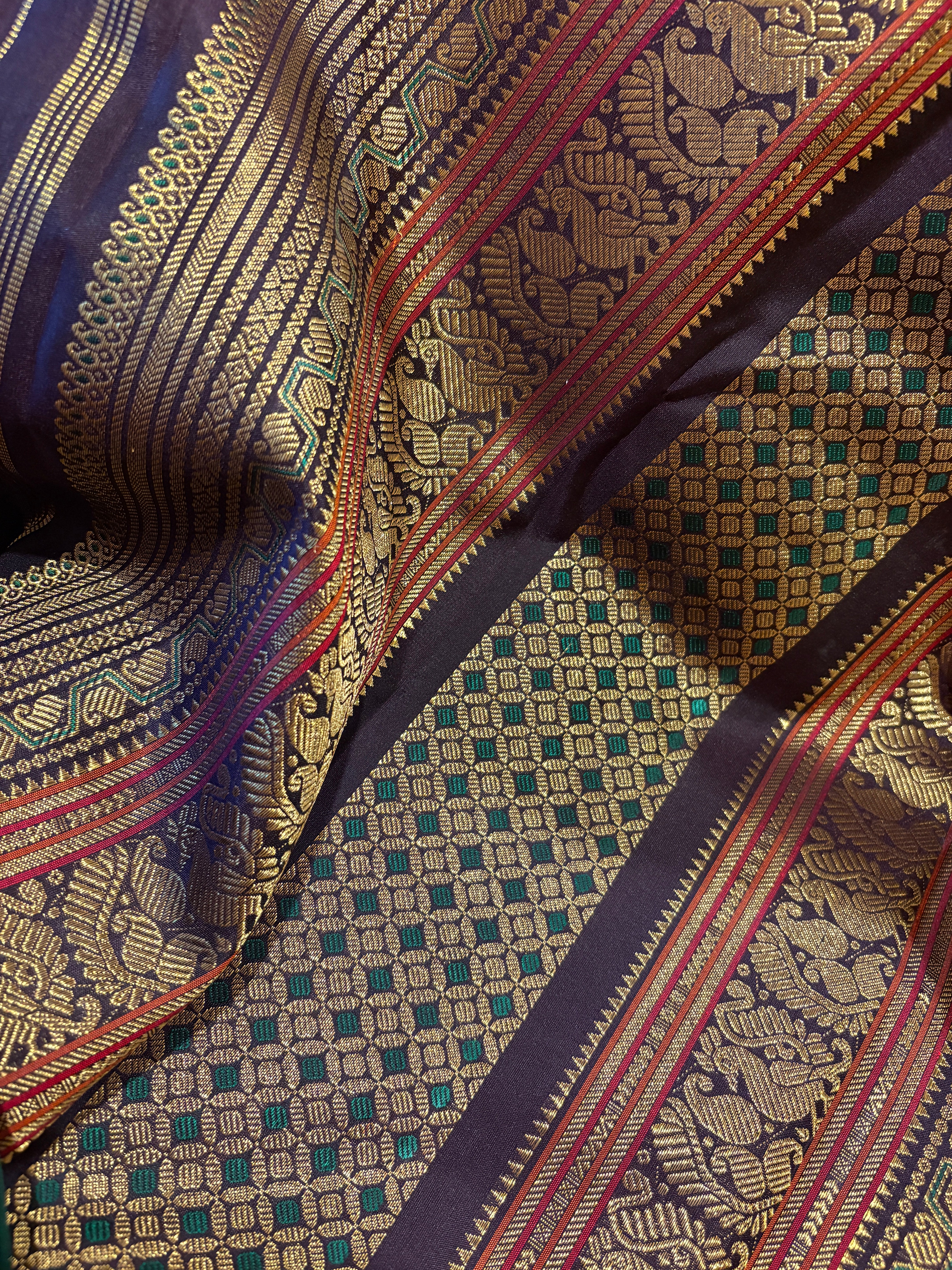 Golden Turmeric Mustard Korvai Kanjivaram Silk Saree with kanchàna border - RK0747