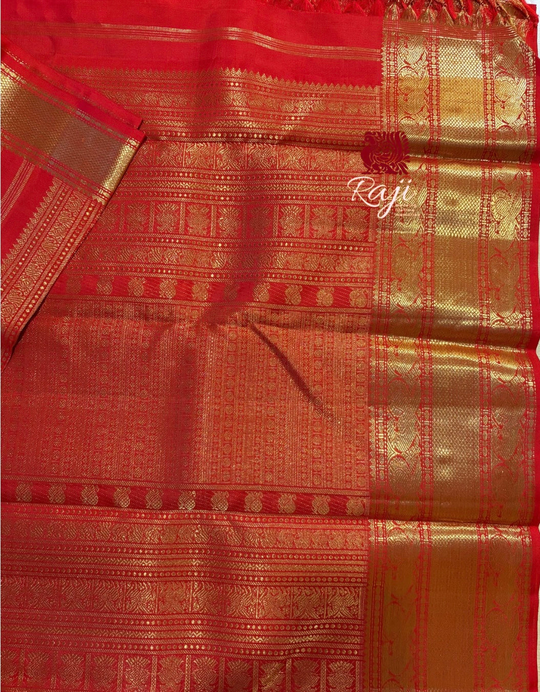Ravishing Red LakshaDeepam monotone Kanjivaram - RK0613