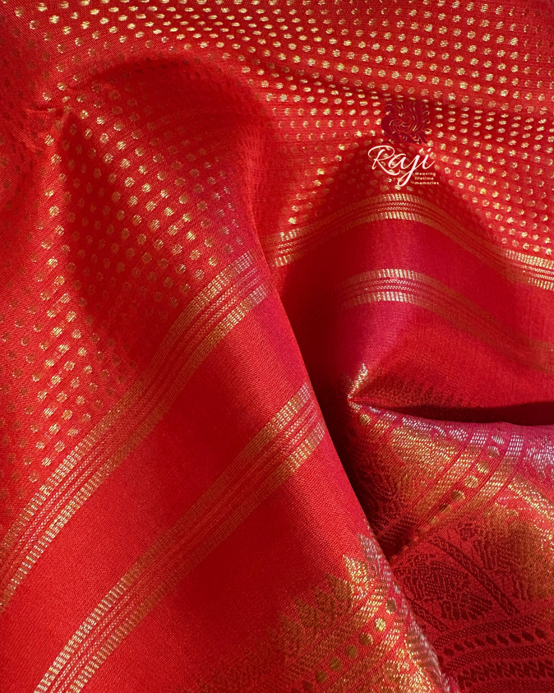 Ravishing Red LakshaDeepam monotone Kanjivaram - RK0613